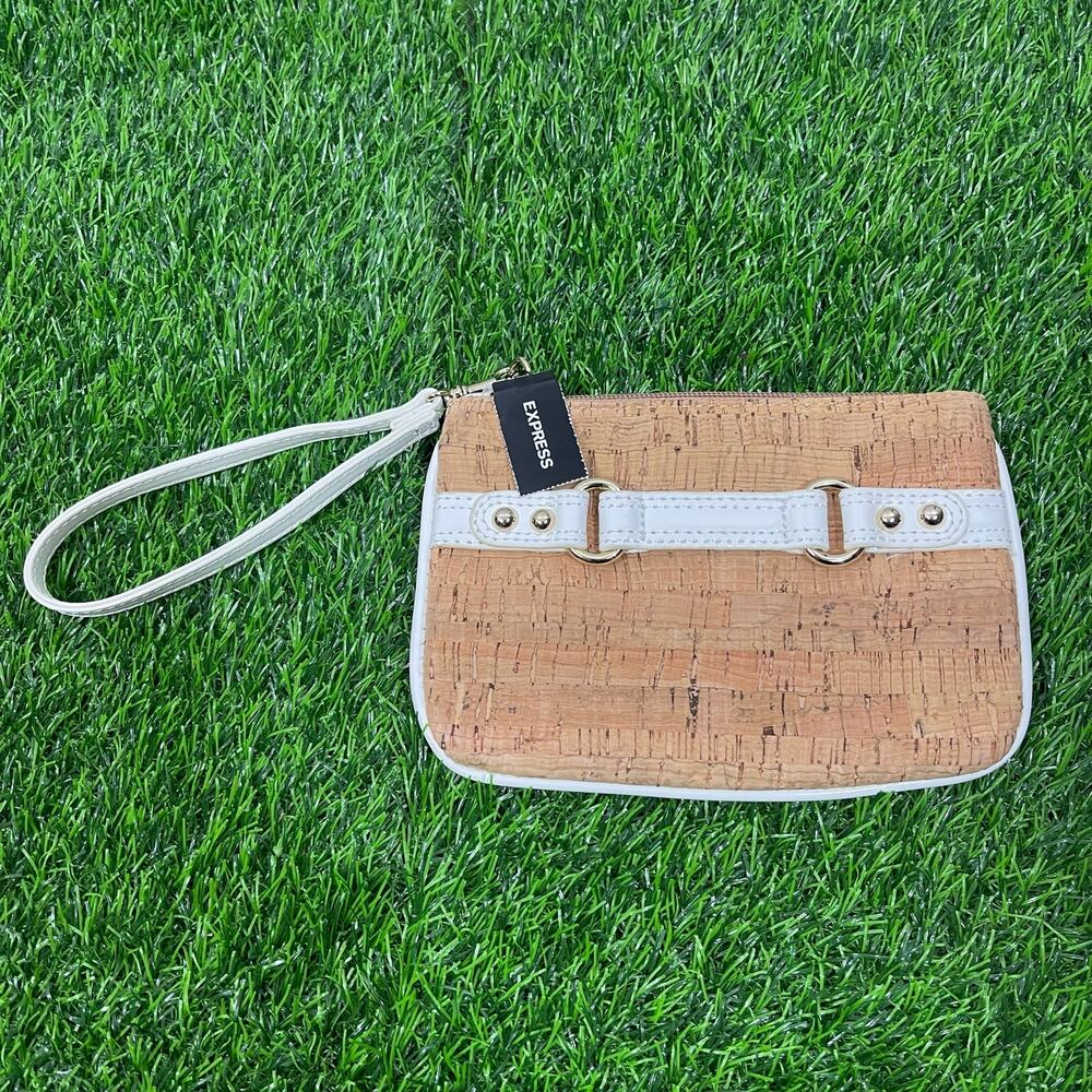 Express Cork White Wristlet‎ Zipper Bag